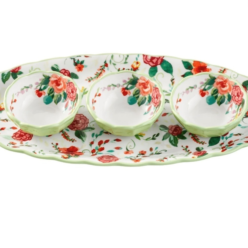 The Pioneer Woman Painted Meadow 4-Piece Ceramic Condiment Set - Picture 3 of 5